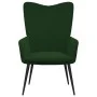 Silla de relajación con taburete terciopelo verde oscuro de , Sillones - Ref: Foro24-327690, Precio: 130,09 €, Descuento: %