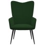 Silla de relajación con taburete terciopelo verde oscuro de , Sillones - Ref: Foro24-327690, Precio: 132,53 €, Descuento: %
