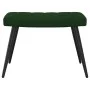 Silla de relajación con taburete terciopelo verde oscuro de , Sillones - Ref: Foro24-327690, Precio: 130,09 €, Descuento: %