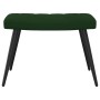 Silla de relajación con taburete terciopelo verde oscuro de , Sillones - Ref: Foro24-327690, Precio: 132,53 €, Descuento: %