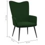 Silla de relajación con taburete terciopelo verde oscuro de , Sillones - Ref: Foro24-327690, Precio: 130,09 €, Descuento: %