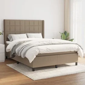 Cama box spring con colchón tela gris taupe 140x190 cm de , Camas y somieres - Ref: Foro24-3131429, Precio: 511,27 €, Descuen...