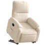Sillón eléctrico reclinable elevable tela microfibra beige en Sillones | Comprar online en Foru.es