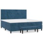Cama box spring con colchón terciopelo azul oscuro 200x200 cm de , Camas y somieres - Ref: Foro24-3137747, Precio: 758,28 €, ...