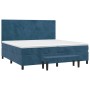 Cama box spring con colchón terciopelo azul oscuro 200x200 cm de , Camas y somieres - Ref: Foro24-3137747, Precio: 758,28 €, ...