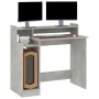 Escritorio LED madera contrachapada gris hormigón 97x45x90 cm de , Escritorios - Ref: Foro24-805556, Precio: 66,74 €, Descuen...