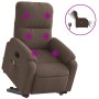 Sillón masaje eléctrico reclinable elevable tela marrón en Sillones | Comprar online en Foru.es