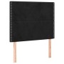Cabecero con luces LED terciopelo negro 90x5x118/128 cm de , Cabeceros y pies de cama - Ref: Foro24-3122322, Precio: 53,18 €,...