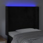 Cabecero con LED de terciopelo negro 93x16x118/128 cm de , Cabeceros y pies de cama - Ref: Foro24-3123946, Precio: 67,84 €, D...
