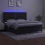 Cama box spring colchón y LED terciopelo negro 180x200 cm de , Camas y somieres - Ref: Foro24-3139519, Precio: 578,37 €, Desc...