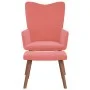 Sillón de relax con taburete terciopelo rosa de , Sillones - Ref: Foro24-327670, Precio: 120,96 €, Descuento: %