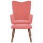 Sillón de relax con taburete terciopelo rosa de , Sillones - Ref: Foro24-327670, Precio: 122,95 €, Descuento: %