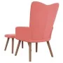 Sillón de relax con taburete terciopelo rosa de , Sillones - Ref: Foro24-327670, Precio: 120,96 €, Descuento: %
