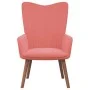Sillón de relax con taburete terciopelo rosa de , Sillones - Ref: Foro24-327670, Precio: 120,96 €, Descuento: %