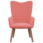 Sillón de relax con taburete terciopelo rosa de , Sillones - Ref: Foro24-327670, Precio: 122,95 €, Descuento: %