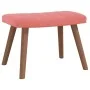 Sillón de relax con taburete terciopelo rosa de , Sillones - Ref: Foro24-327670, Precio: 120,96 €, Descuento: %