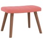 Sillón de relax con taburete terciopelo rosa de , Sillones - Ref: Foro24-327670, Precio: 122,95 €, Descuento: %