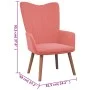 Sillón de relax con taburete terciopelo rosa de , Sillones - Ref: Foro24-327670, Precio: 120,96 €, Descuento: %