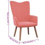 Sillón de relax con taburete terciopelo rosa de , Sillones - Ref: Foro24-327670, Precio: 122,95 €, Descuento: %