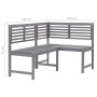 Muebles de bistró de jardín 4 piezas madera maciza acacia gris de , Conjuntos de jardín - Ref: Foro24-3057867, Precio: 480,99...