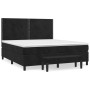 Cama box spring con colchón terciopelo negro 180x200 cm de , Camas y somieres - Ref: Foro24-3137799, Precio: 594,88 €, Descue...
