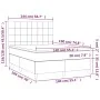 Box spring bed with taupe gray fabric mattress 140x190 cm by , Beds and slatted bases - Ref: Foro24-3141773, Price: 476,86 €,...