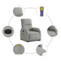 Sillón masaje eléctrico reclinable elevable tela gris claro en Sillones | Comprar online en Foru.es