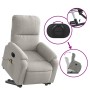 Sillón masaje eléctrico reclinable elevable tela gris claro en Sillones | Comprar online en Foru.es