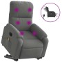 Sillón masaje eléctrico reclinable elevable tela gris oscuro en Sillones | Comprar online en Foru.es