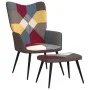 Silla de relax con taburete tela patchwork de , Sillones - Ref: Foro24-328186, Precio: 97,07 €, Descuento: %
