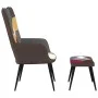 Silla de relax con taburete tela patchwork de , Sillones - Ref: Foro24-328186, Precio: 97,07 €, Descuento: %