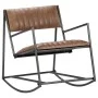 Hellbrauner Schaukelstuhl aus echtem Leder von , Schaukelstühle - Ref: Foro24-282904, Preis: 145,88 €, Rabatt: %