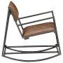 Silla mecedora de cuero auténtico marrón claro de , Mecedoras - Ref: Foro24-282904, Precio: 145,88 €, Descuento: %