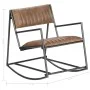 Hellbrauner Schaukelstuhl aus echtem Leder von , Schaukelstühle - Ref: Foro24-282904, Preis: 145,88 €, Rabatt: %