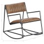Silla mecedora de cuero auténtico marrón claro de , Mecedoras - Ref: Foro24-282904, Precio: 144,99 €, Descuento: %