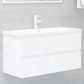 Mueble con lavabo madera de ingeniería blanco de , Tocadores de baño - Ref: Foro24-3071558, Precio: 216,86 €, Descuento: %