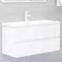 Mueble con lavabo madera de ingeniería blanco de , Tocadores de baño - Ref: Foro24-3071558, Precio: 228,34 €, Descuento: %