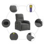 Sillón masaje eléctrico reclinable elevable tela gris oscuro en Sillones | Comprar online en Foru.es