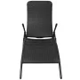 Faltbarer Liegestuhl aus schwarzem synthetischem Rattan von vidaXL, Liegen - Ref: Foro24-42946, Preis: 74,74 €, Rabatt: %