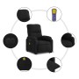 Sillón masaje eléctrico reclinable elevable tela negro en Sillones | Comprar online en Foru.es