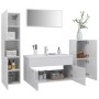 Juego de muebles de baño madera de ingeniería blanco brillo de , Muebles de baño - Ref: Foro24-3071384, Precio: 451,00 €, Des...