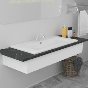 Lavabo encastrado de cerámica blanco 91x39,5x18,5 cm de , Lavabos - Ref: Foro24-145063, Precio: 173,11 €, Descuento: %