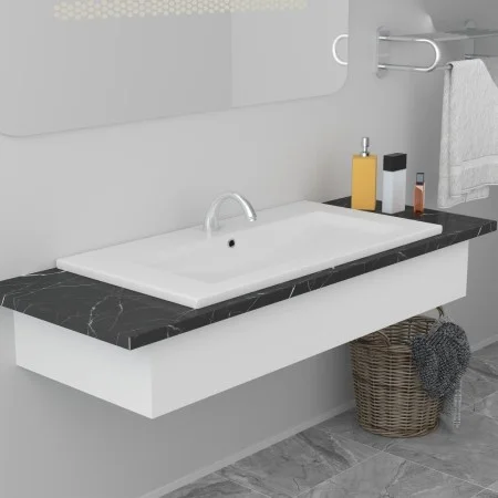 Einbauwaschbecken aus weißer Keramik, 91 x 39,5 x 18,5 cm von , Sinkt - Ref: Foro24-145063, Preis: 173,11 €, Rabatt: %