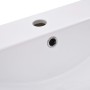Lavabo encastrado de cerámica blanco 91x39,5x18,5 cm de , Lavabos - Ref: Foro24-145063, Precio: 191,02 €, Descuento: %