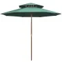 Sombrilla de dos pisos 270x270 cm con palo de madera verde de vidaXL, Sombrillas - Ref: Foro24-42963, Precio: 93,28 €, Descue...