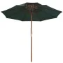 Sombrilla de dos pisos 270x270 cm con palo de madera verde de vidaXL, Sombrillas - Ref: Foro24-42963, Precio: 93,28 €, Descue...