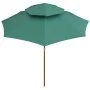 Sombrilla de dos pisos 270x270 cm con palo de madera verde de vidaXL, Sombrillas - Ref: Foro24-42963, Precio: 93,28 €, Descue...