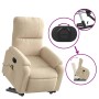 Sillón masaje eléctrico reclinable elevable tela crema en Sillones | Comprar online en Foru.es
