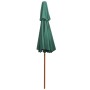 Sombrilla de dos pisos 270x270 cm con palo de madera verde de vidaXL, Sombrillas - Ref: Foro24-42963, Precio: 95,34 €, Descue...