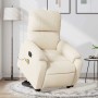 Sillón masaje eléctrico reclinable elevable tela beige en Sillones | Comprar online en Foru.es